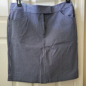 White & blue striped skirt (new with tags)